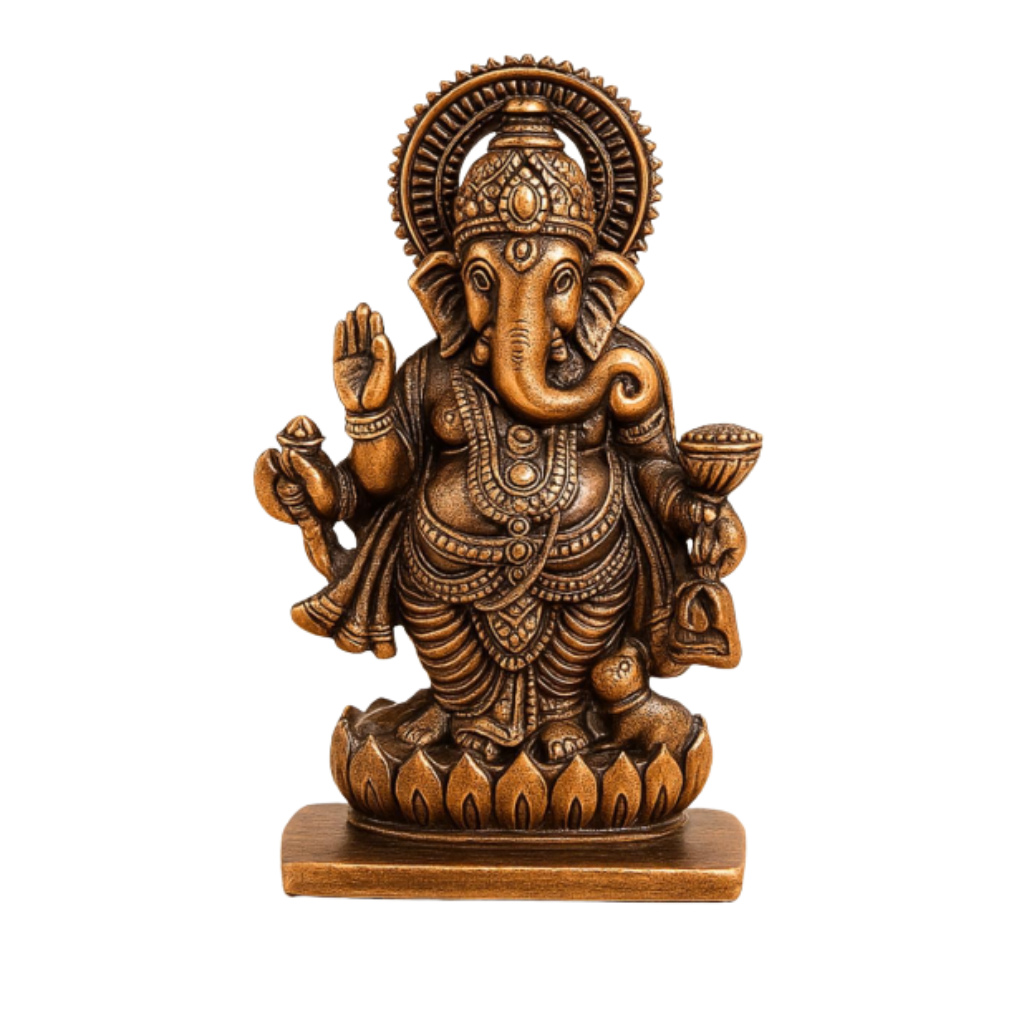 Metal Car Dashboard Idol | Figurine for Car, Home & Office | Premium Metal Murti (Ganesha)