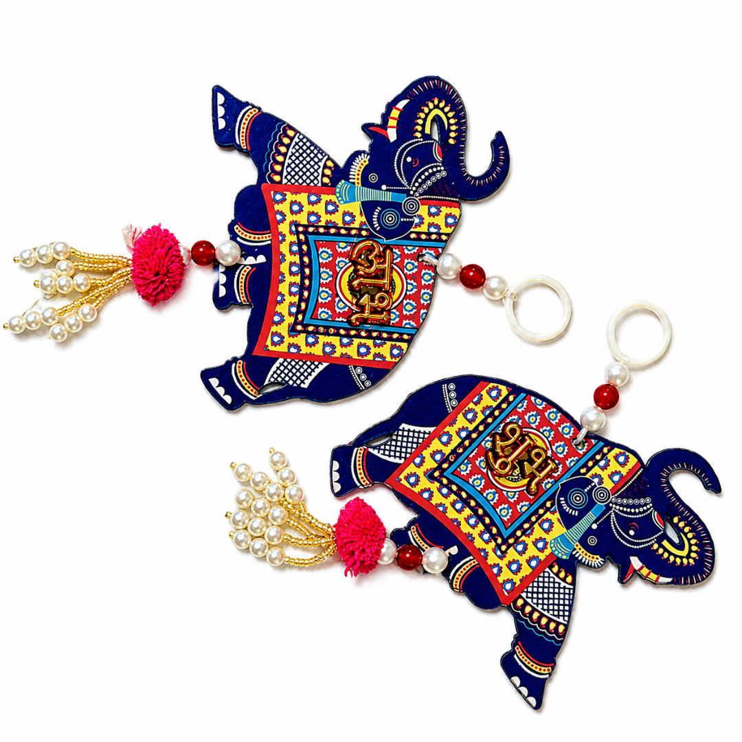 Shubh Labh Elephant Door Hanging Décor Set