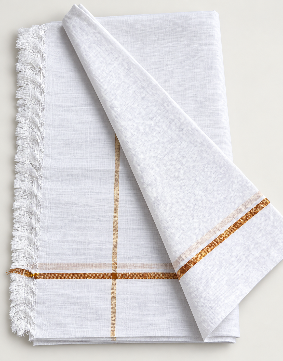 White Puja Towel | పూజా కండువా (Puja Kanduva) | सफेद पूजा तौलिया (Safed Puja Tauliya) | வெள்ளை பூஜை துண்டு (Vellai Pooja Thundu) | ಪೂಜಾ ಟವೆಲ್ (Pooja Towel) | പൂജാ ടവൽ (Pooja Towel) | White Puja Towel - 30x60
