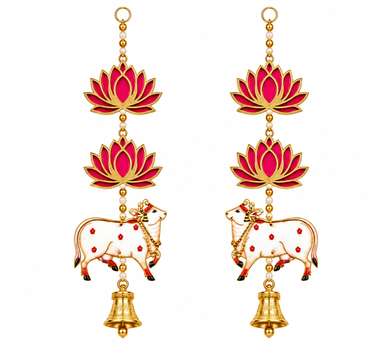 Lotus and Cow Theme Door Hanging 