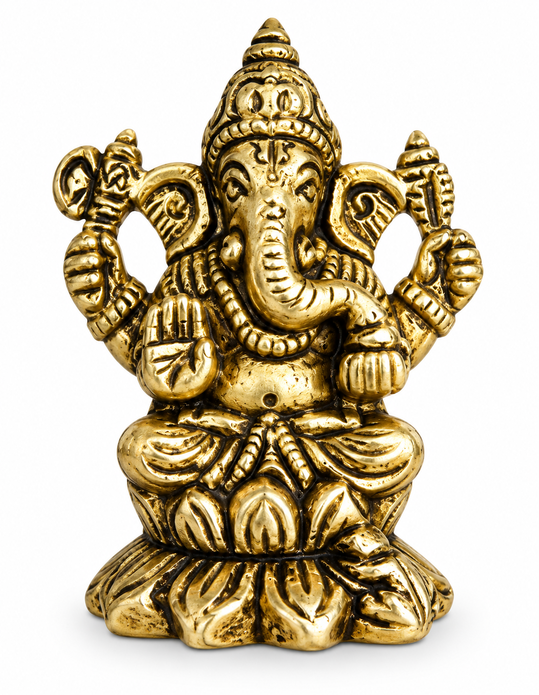 Brass Ganesha Idol – 2 Inch Lord Ganesha Statue 