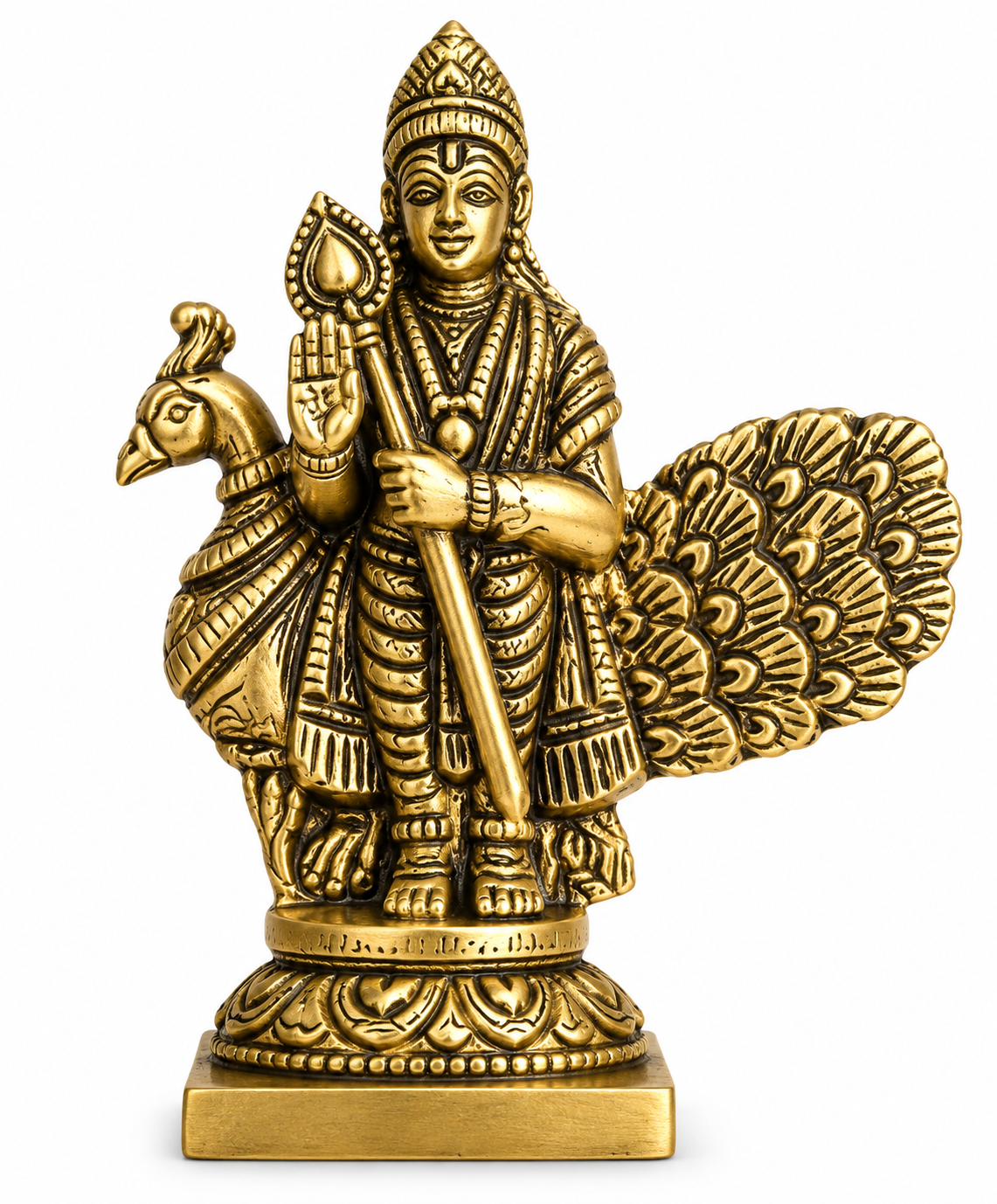 Brass Murugan Idol – 3 Inch Lord Murugan Statue