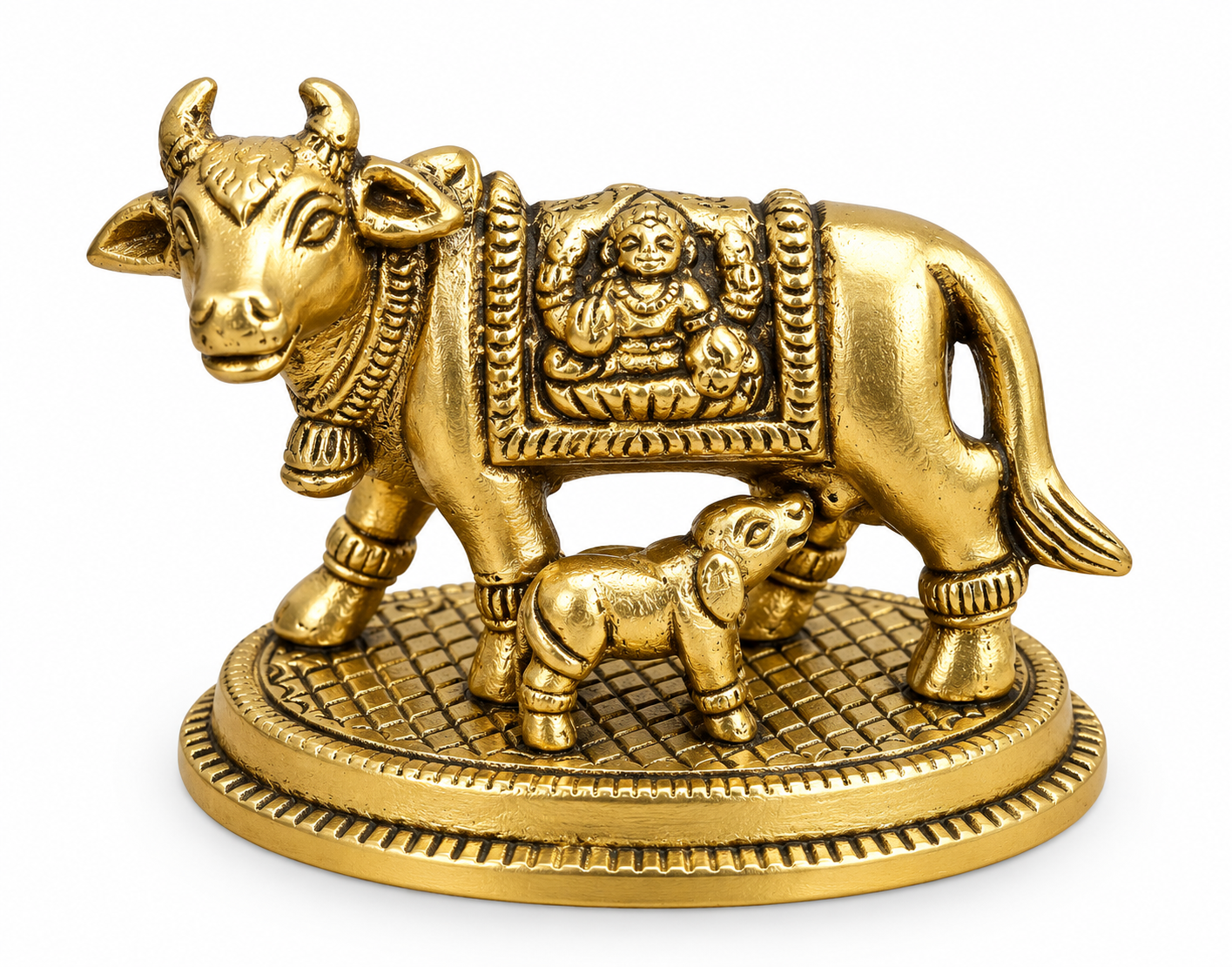Brass Cow Idol – 3 Inch Sacred Cow Statue 