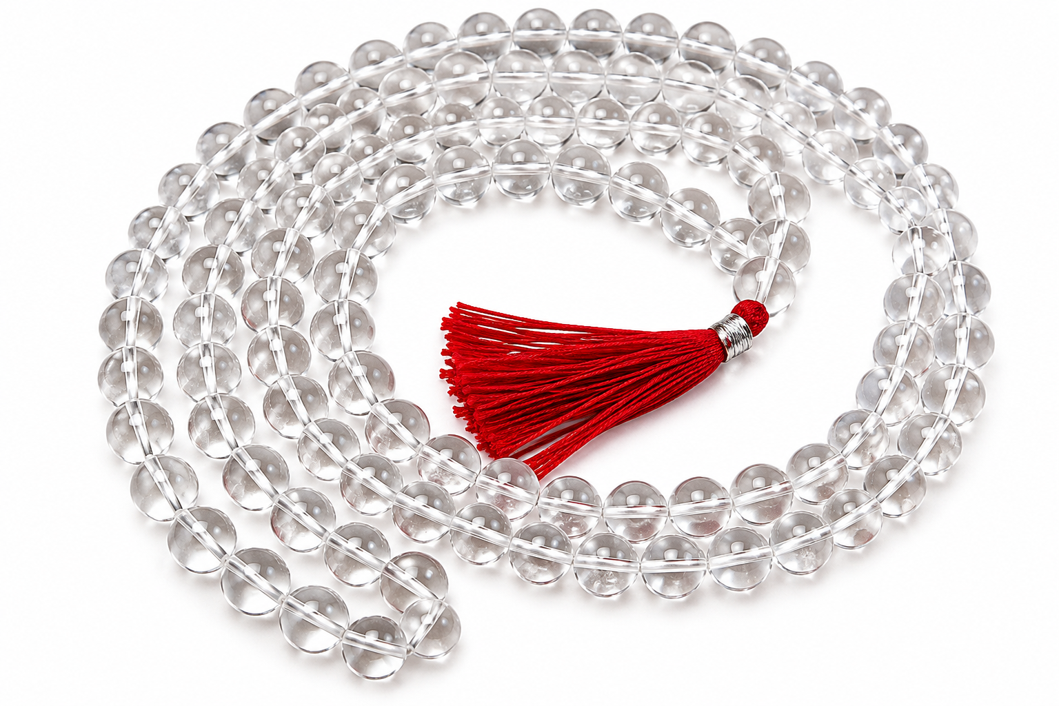 Pure Sphatika Mala – 108 Beads Crystal Prayer Mala | BhagyaSri Stores