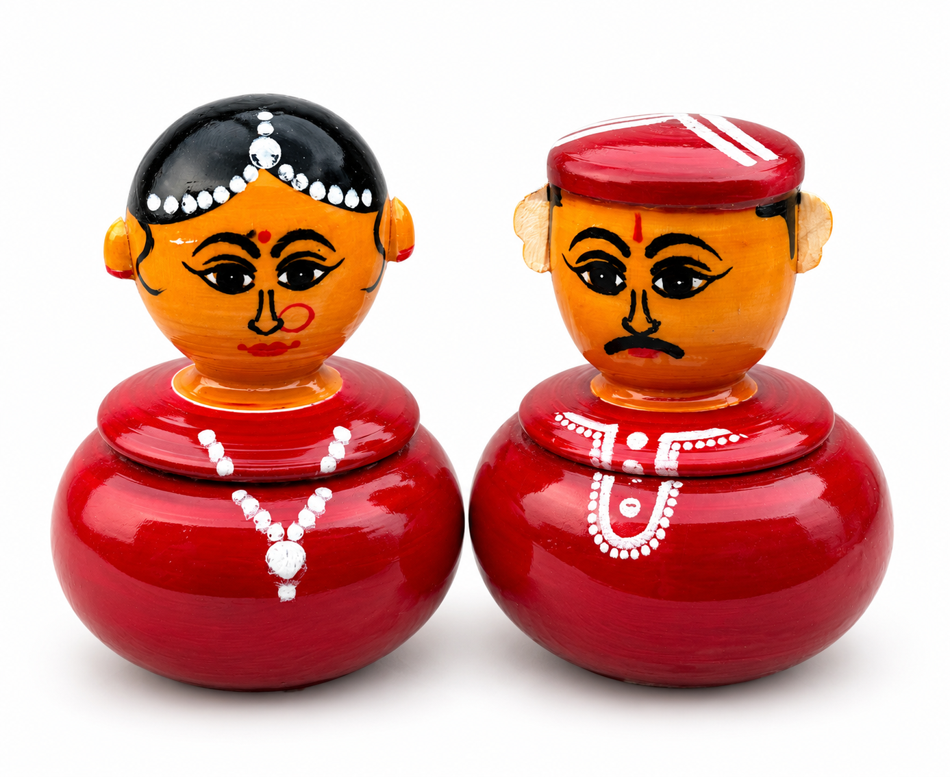 Etikoppaka Boy and Girl Kumkum Box